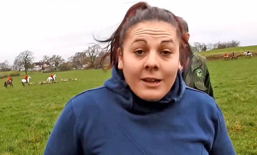 PC Claire Ford (pictured) was alongside the Cheshire Forest Hunt when it clashed with activists who disrupted the hunt