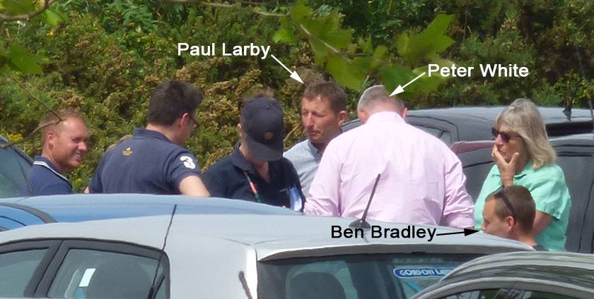 Ben Bradley meeting with convicted hunters Paul Larby and Peter White in Mansfield.