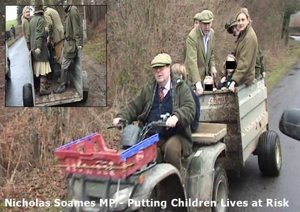 Nicholas Soames MP following a hunt