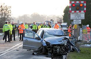 Richard Tierney's damaged car